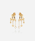 Zag boucles d'oreilles étoile géométriques", "créoles étoile losange dorées", "bijoux bohème étoile