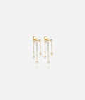 Boucles d'oreilles Finley ZAG – Multi-créoles acier doré or fin, vue face à l'oreille. Les Tendances de Charlotte, Saint-Quentin.