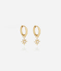 Boucles d'oreilles Vanya ZAG – Créoles texturées finition brossée acier doré or fin, vue face. Les Tendances de Charlotte, Saint-Quentin.