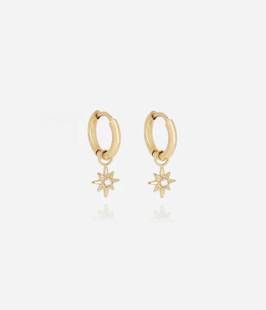 Boucles d'oreilles Vanya ZAG – Créoles texturées finition brossée acier doré or fin, vue face. Les Tendances de Charlotte, Saint-Quentin.