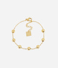 Bracelet Annie Zag – Chaîne Boules Dorées Acier Doré Or Fin