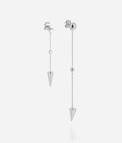 Boucles d'oreilles Moka ZAG acier hypoallergénique porté, bijoux femme