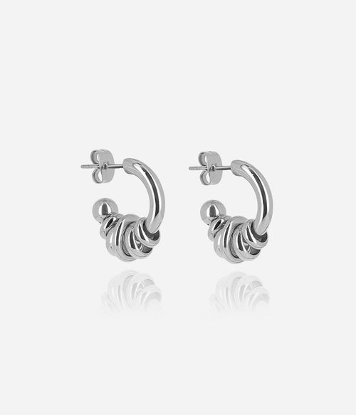 Boucles d'oreilles Portia ZAG acier hypoallergénique porté, bijoux femme
