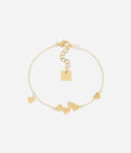 Bracelet Arisa Zag, chaîne dorée sertie de petits cœurs