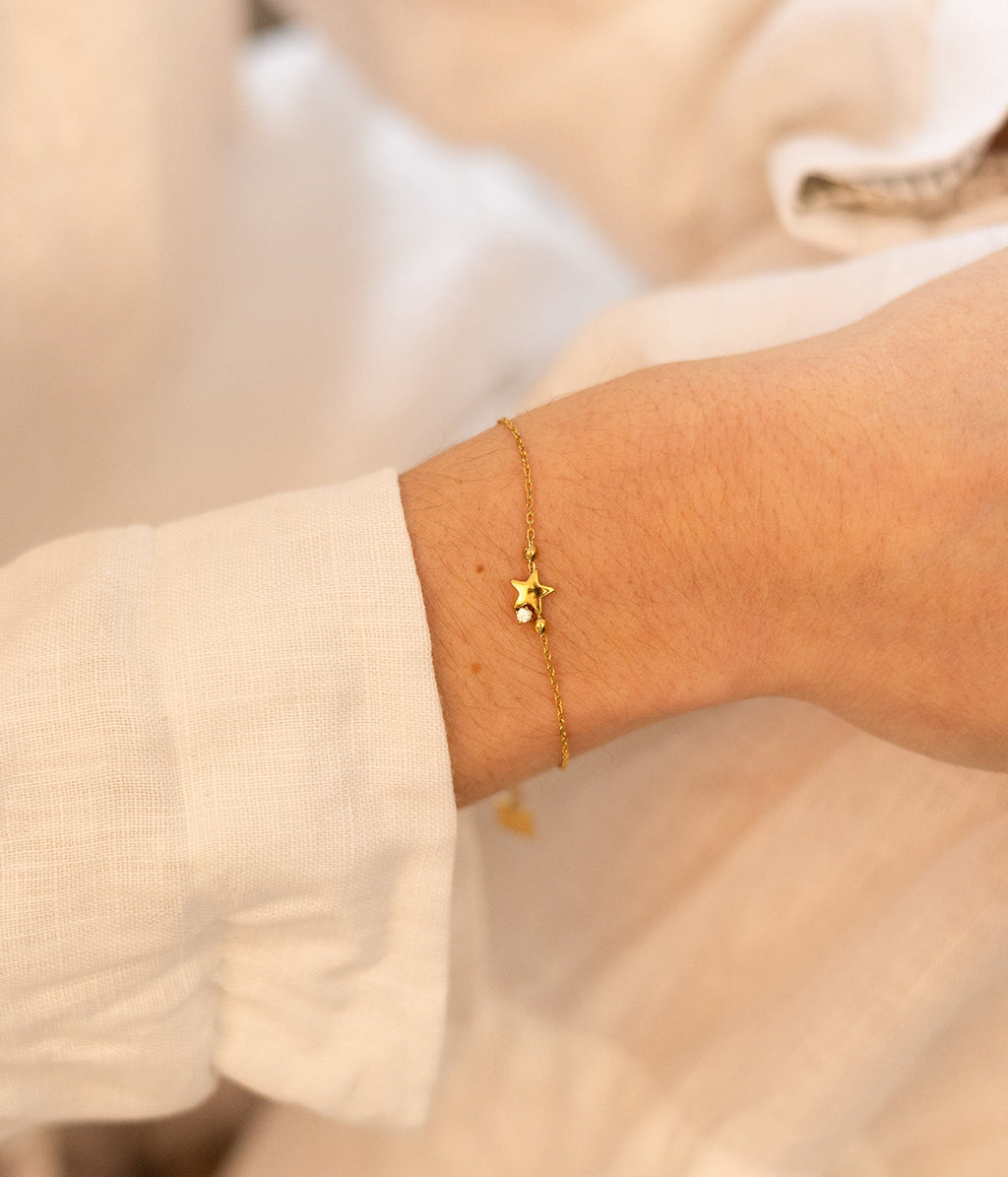 Détail de l'étoile du bracelet Astral Zag