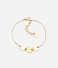 Bracelet Cardin Zag, chaînette dorée ornée de trois pastilles