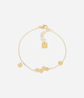 Bracelet Cosima Zag, chaîne dorée sertie de petits ronds