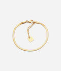 Bracelet Pur Zag, chaîne serpent plate en acier doré à l'or fin