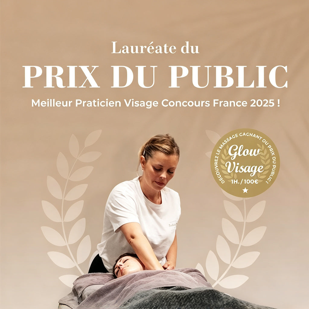 Soin visage Glow Up à Saint-Quentin, Kobido et drainage, Prix du Public au Championnat de France 2025