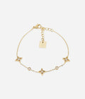 Bracelet Manhattan ZAG – Maille américaine acier doré or fin, vue face