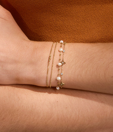 Bracelet Manhattan ZAG – Détail maille américaine 4mm portée au poignet